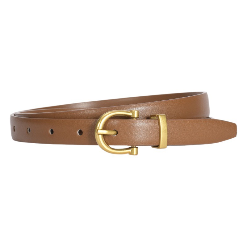 Leather belt women's retro women's belt simple Joker fashion jeans pants women's cowhide manufacturers wholesale