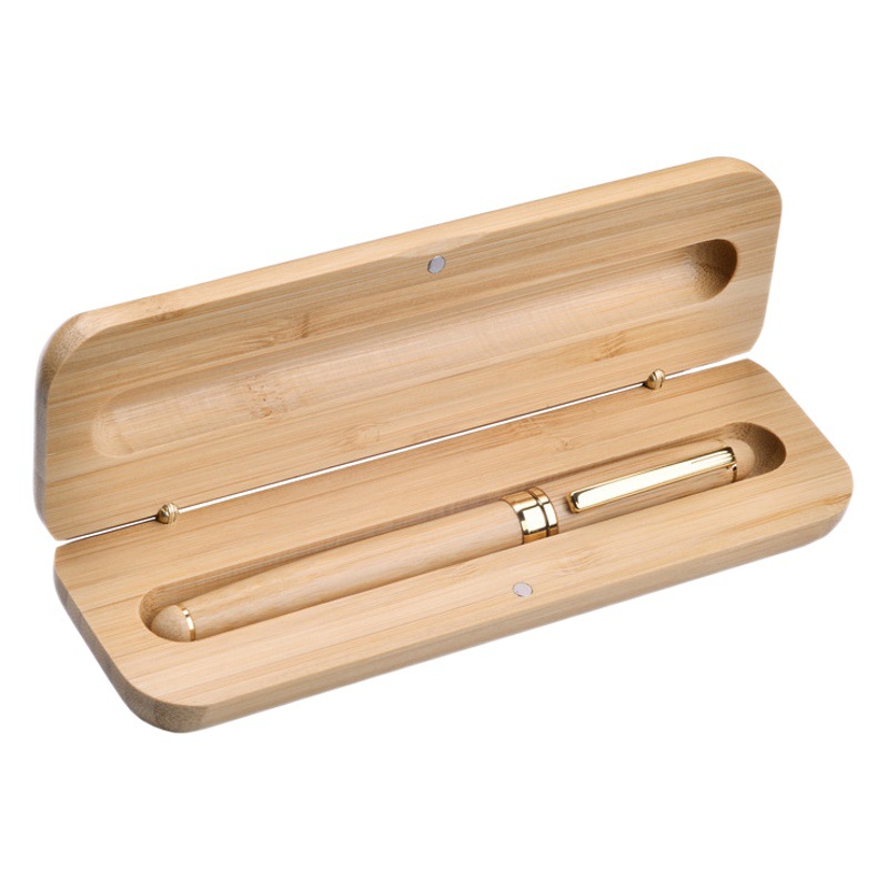 Wholesale spot bamboo pen signature pen handmade wooden creative gift bamboo pen set can be customized lettering