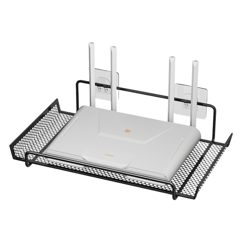Router storage rack household punch-free projector wall storage rack TV set-top box wifi hanging rack