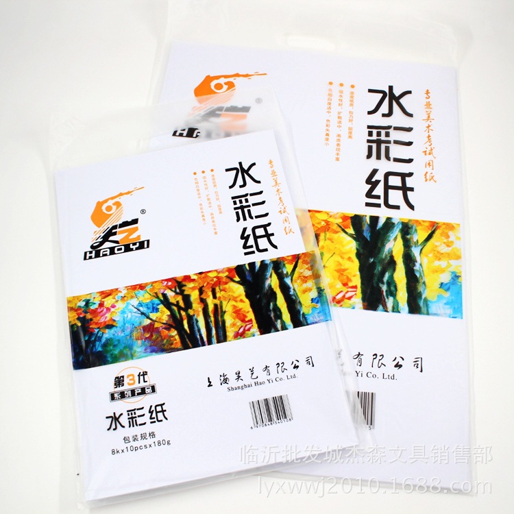 Haoyi portable bag watercolor paper 8 Open 4 open 160 grams of watercolor paper 10 watercolor painting art Paper 4K 8k