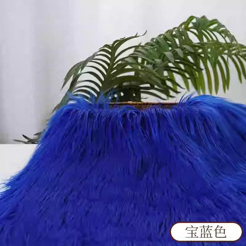 Picture of Falling Wool Plush Fabric 9cm Beast Dress Beast Hair Long Hair Roll Bundle Fried Hair Long Hair Hand-made Cotton Doll DIY