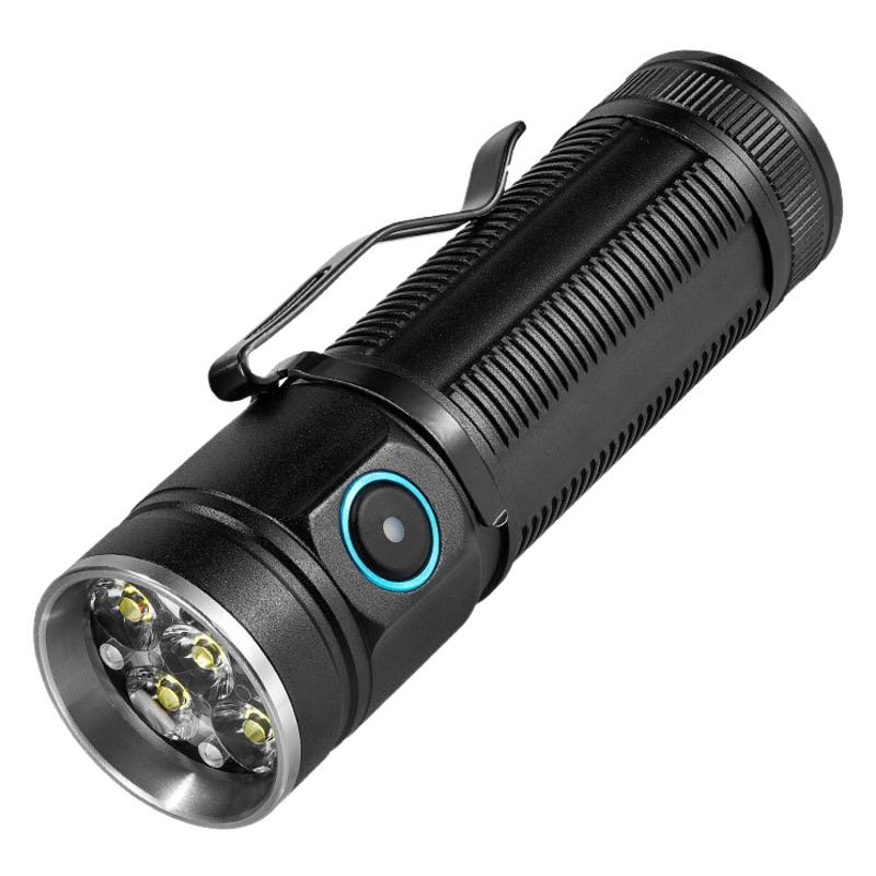 Cross-border new 8LED flashlight Type-C rechargeable outdoor waterproof aluminum alloy high-power flashlight