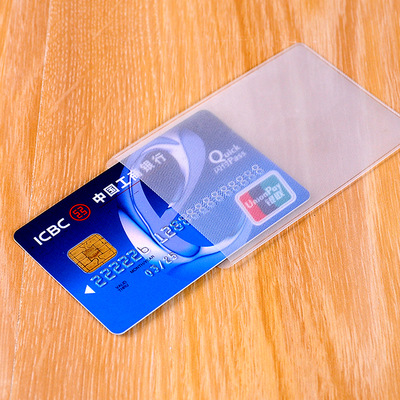 Picture of Transparent Frosted Anti-Magnetic Bank Card Holder Ic Card Holder Id Card Holder Bus Card Holder Membership Card Protective Cover