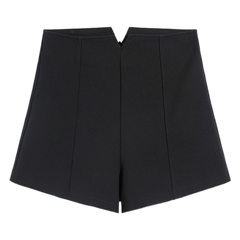 Fat version of Little Mustang Leg Maker Black Shorts Women's Summer High Waist Casual Leg Length All-match A- line Shorts
