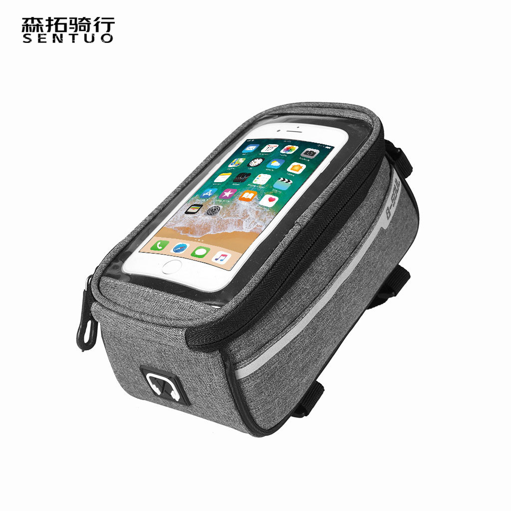 B- SOUL Mountain bike bag front beam bag bicycle bag road car front bag riding equipment saddle bag upper tube bag
