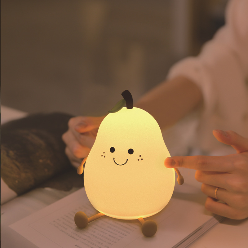 Cross-Border Amazon Pear Night Light Pear Night Light Couple Gift Pat Light Sleep Companion Light