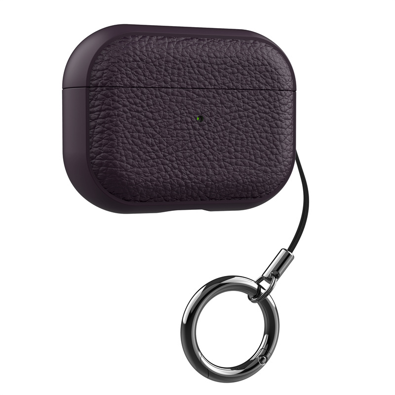 Picture of Suitable for Airpodspro3 Protective Cover Apple Pro2 Second Generation Leather Bluetooth Soft Shell Airpods4 Headphone Shell
