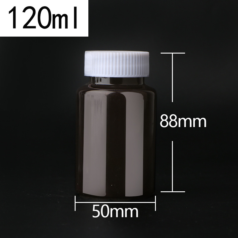 Picture of 30 50 100ml Transparent Plastic Bottle Medicine Bottle Capsule Bottle Pet Sub-Bottle Wide Mouth Bottle Health Care Product Bottle