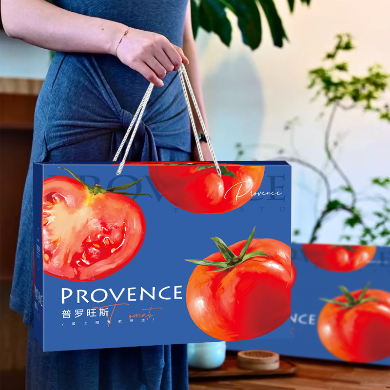Provence Tomato Packaging Box Empty Box Small Tomato Universal Packaging Box 3.00 kg-5.00 kg Portable Gift Box