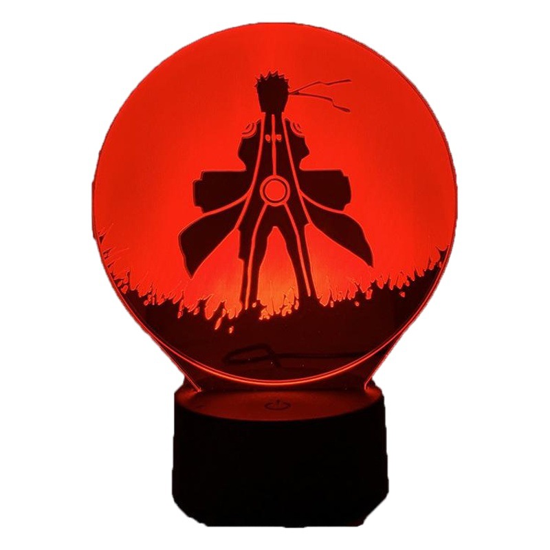 Naruto Sasuke 3D Night Light Acrylic Led Colorful Bedside Lamp Anime Peripheral Small Gift Bedroom Atmosphere Light