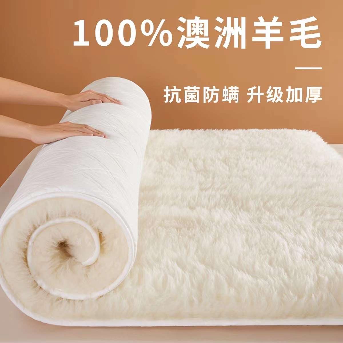 Australian Wool Mattress Upholstered Home Bedroom Winter Lamb Wool Blanket Winter Thickened Warm Pad Bed Mattress