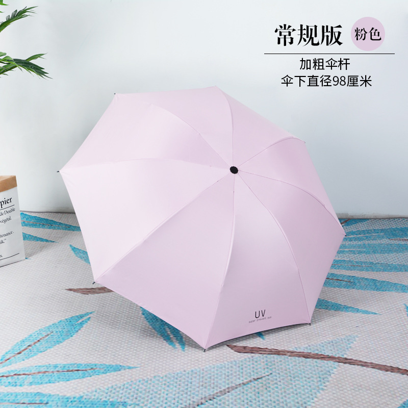 Picture of A large number of wholesale automatic umbrella women's folding dual-purpose umbrella sunscreen UV protection sun umbrella printable advertising
