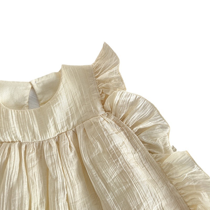 Picture of Korean Style Internet Celebrity Dress 2025 New Style Kidsren and Girls Versatile Pastoral Lace Dress