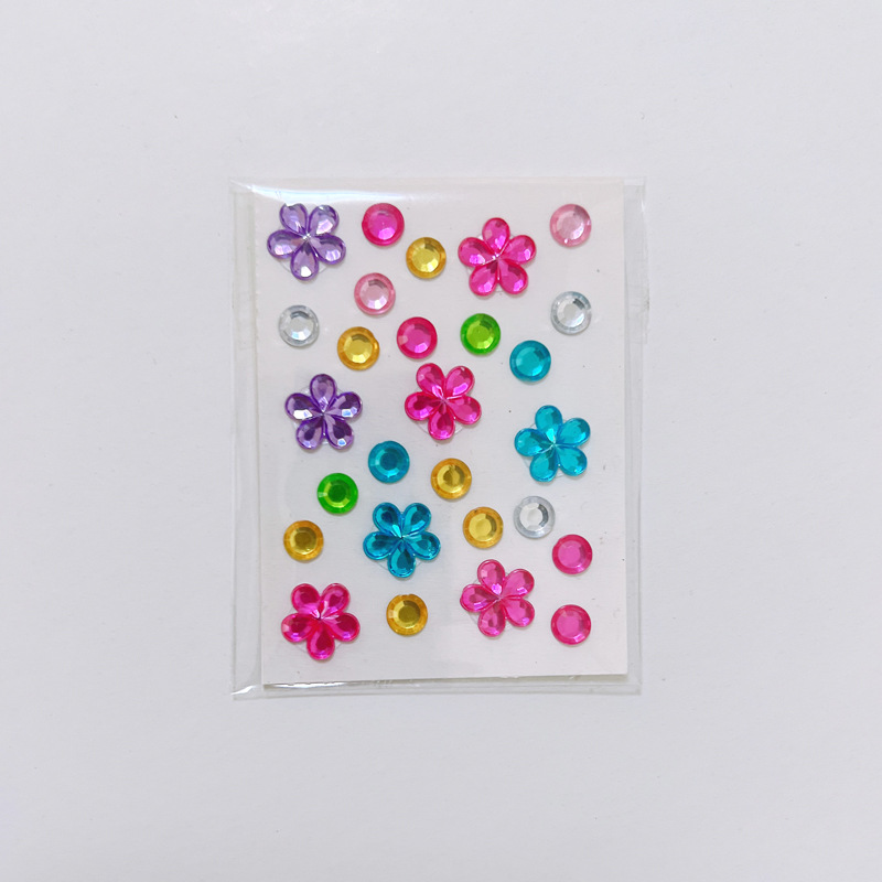 Picture of Mini Colorful Diamond Sticker Accessories Cross-Border DIY Diamond Stickers Acrylic Diamond Stickers Stars Heart Gem Stickers