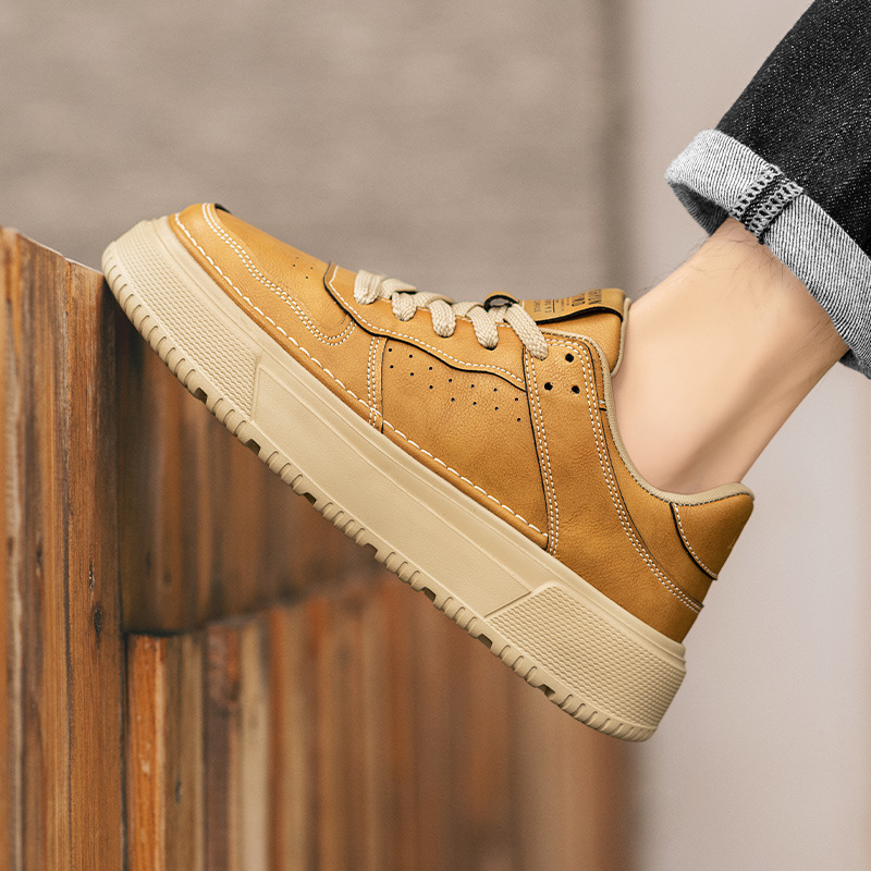 Men's Shoes 2024 New Fashion All-match Sports Casual Sneakers Men's Thick-soled Wear-resistant Height-increasing Shoes for Men