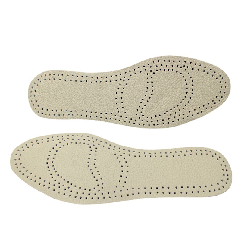 Cowhide Insoles Thickened Top Layer Cowhide Breathable Insoles for Men and Women Universal Breathable Sweat-Absorbing Sports Insoles