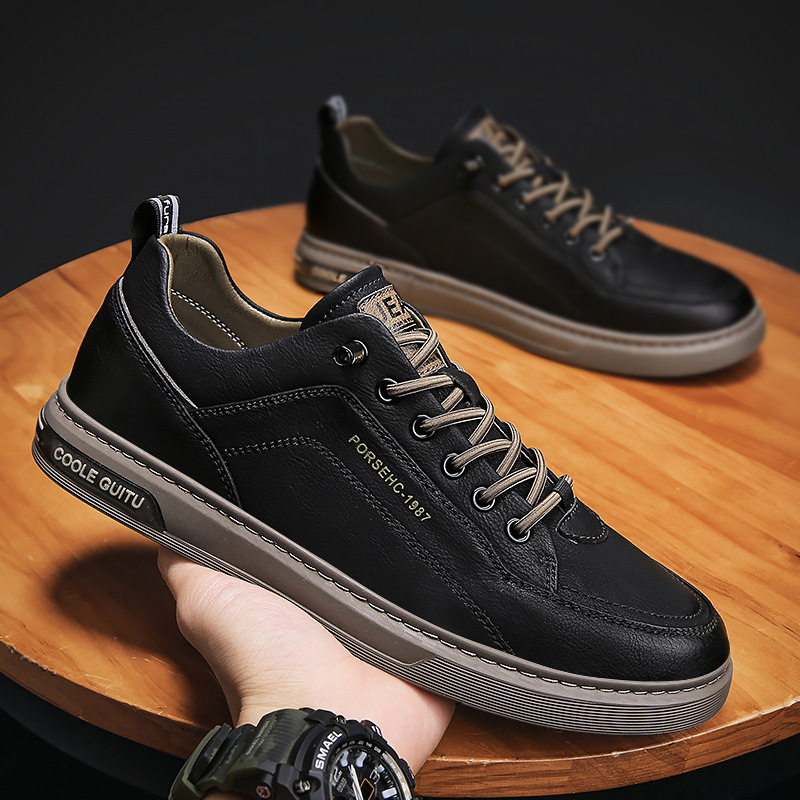 Picture of Men's Shoes 2025 New Summer Men's Casual Leather Shoes Korean Style Trendy Easiest for Match Sports Shoes Men's Small White Shoes