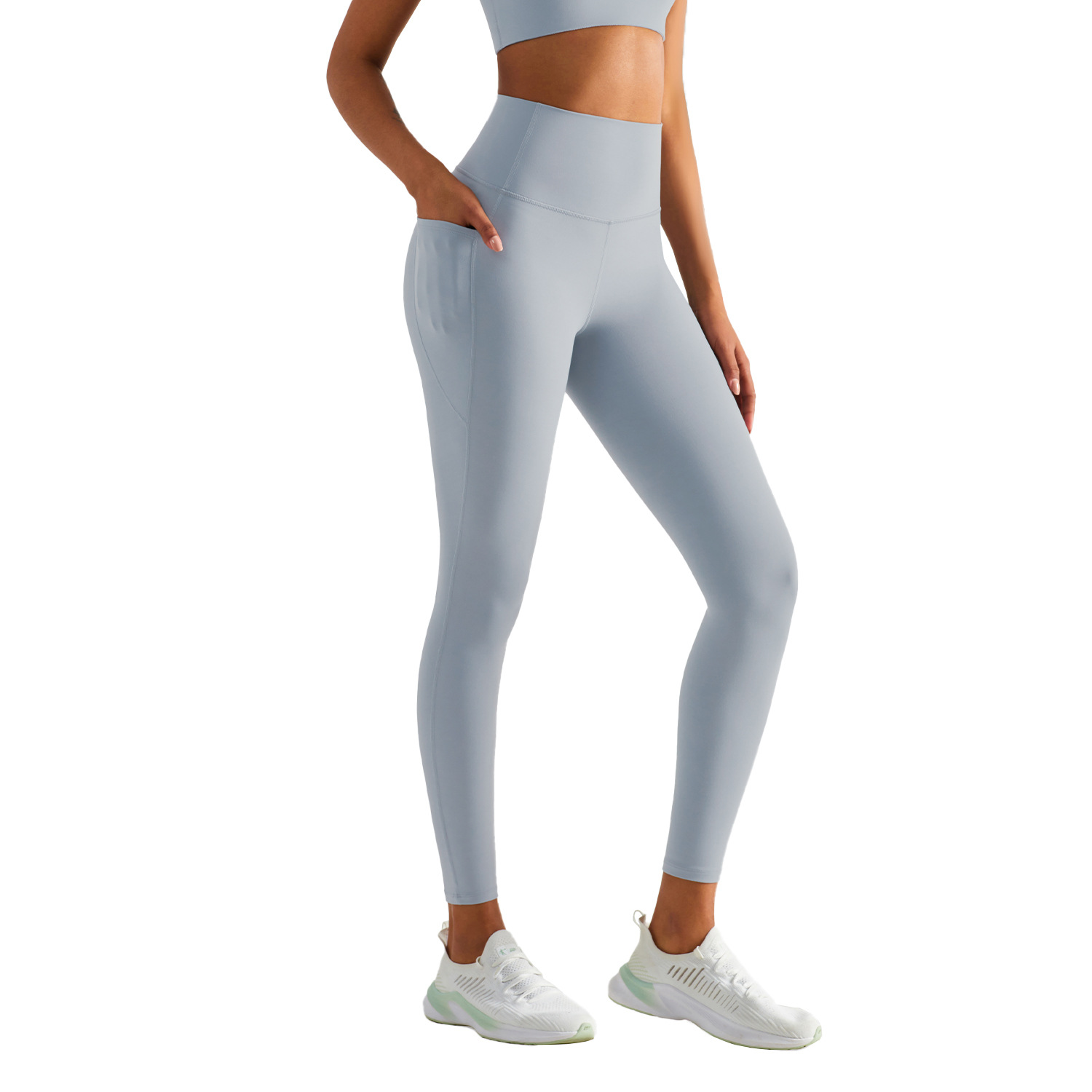 Picture of Spring and Summer New Style Nude Sports Tights Running Outdoor Yoga Pants High Elastic Peach Hip Lift High Waist Fitness Pants for Women