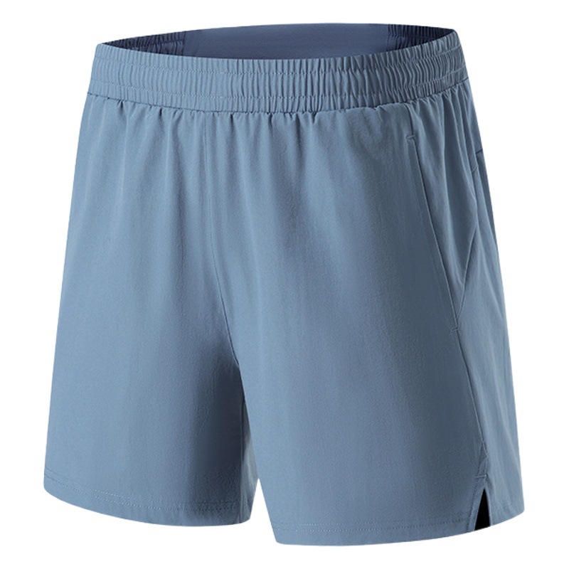 Cross-border Men's Running Quick-drying Shorts Summer Breathable Ice Silk Naked Fitness Back Waist Zipper Pocket Sports Shorts