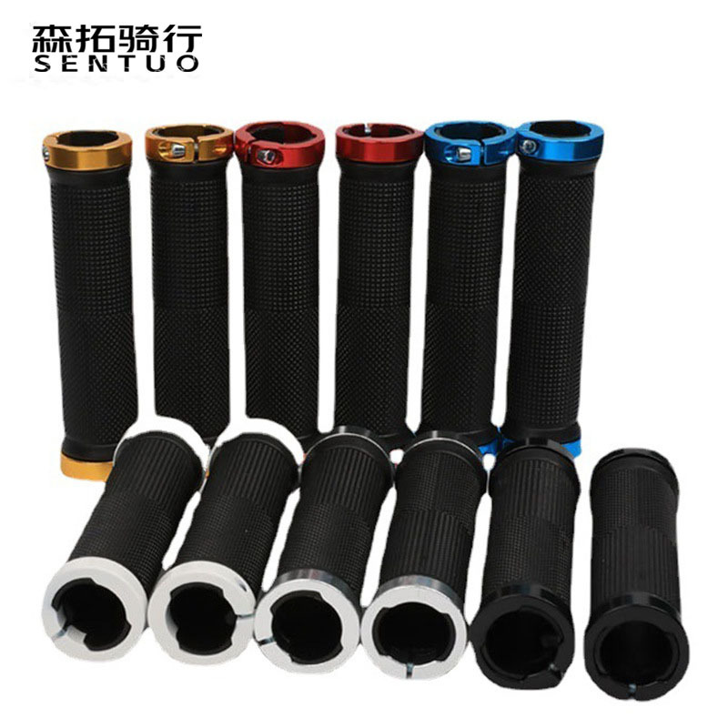 Bicycle Straight Handle Gloves Mountain Bike Lockable Non-slip Rubber Handle Set Bicycle Handle Set Riding Wholesale