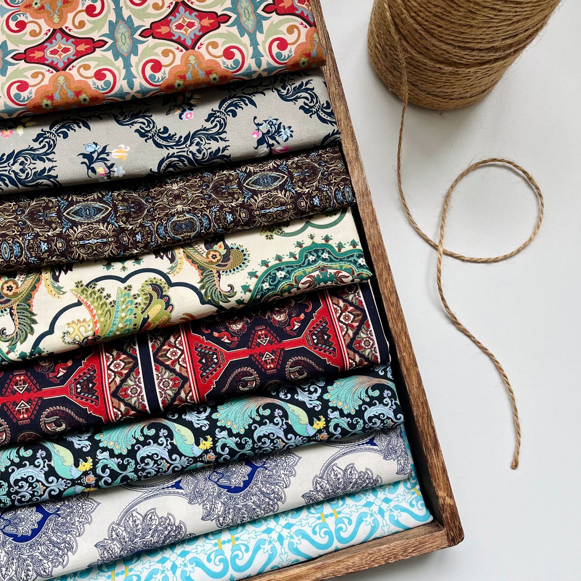 Cotton 60-Count Poplin Fabric Digitally Printed Ethnic Style Luggage Cheongsam Dress Home Wear Clothing Fabric
