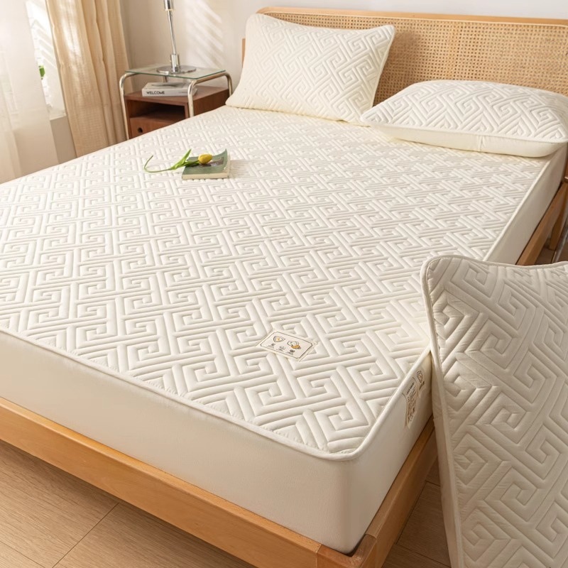 Picture of Waterproof urine-proof bed hat single piece thickened Simmons mattress protector all-inclusive bedspread 2024 new all-season universal