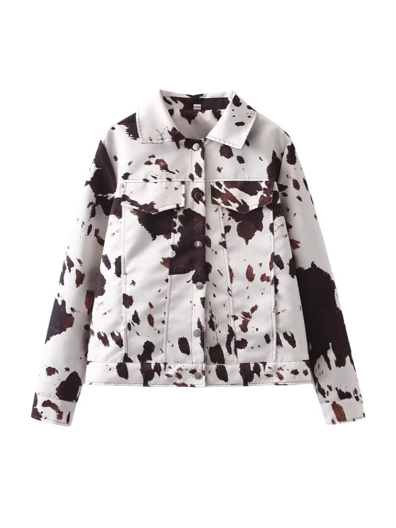 Picture of Cross-border foreign trade AliExpress explosions new foreign trade women's wholesale ZR in stock lapel printed jacket coat