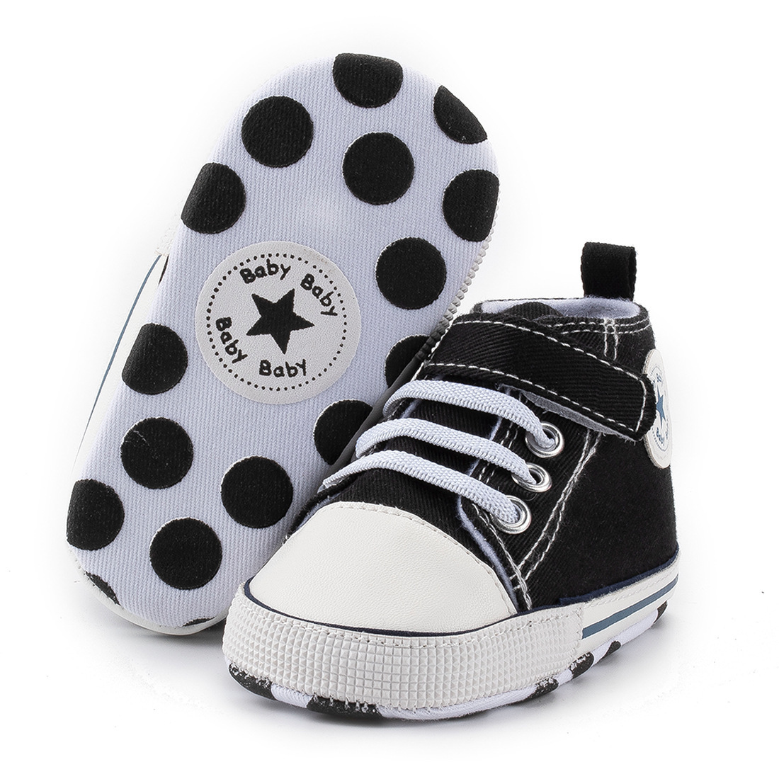 Picture of Foreign trade explosions classic high-top baby canvas shoes toddler shoes soft bottom with baby shoes