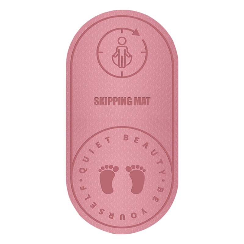 Yoga Mat Sound Insulation and Shock Absorbing Household Indoor Mute Non-slip Fitness Thickened Tpe Solid Color Dual-purpose Rope Skipping Mat