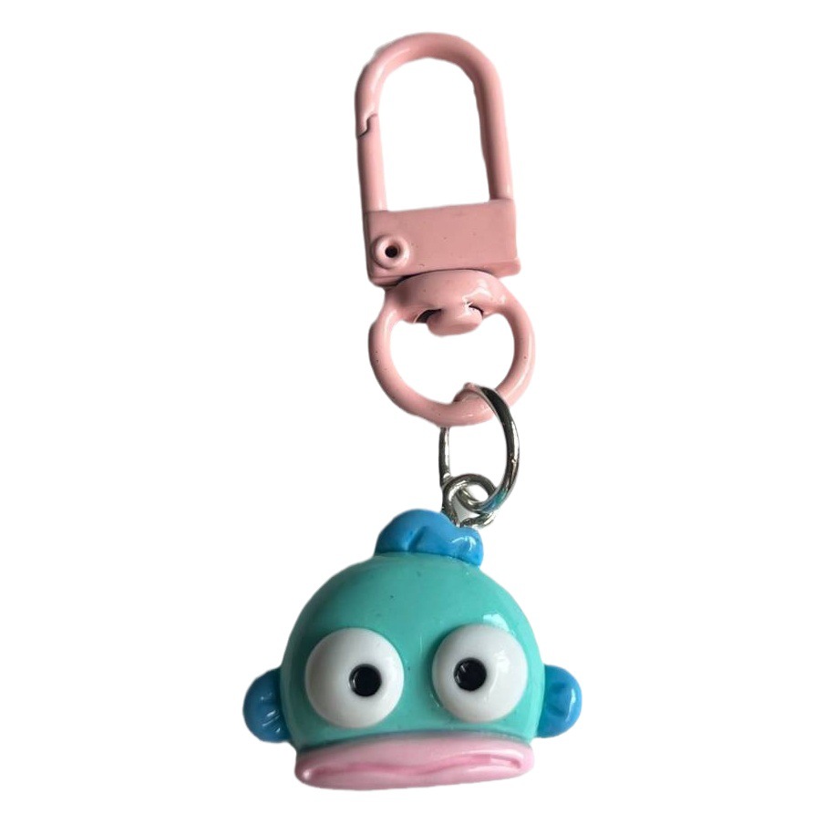 Cute Ugly Fish Keychain Ins Cute Cartoon Cartoon Pendant Girl's Heart Bag Bag Bag Accessories Gift Hanging Ornaments