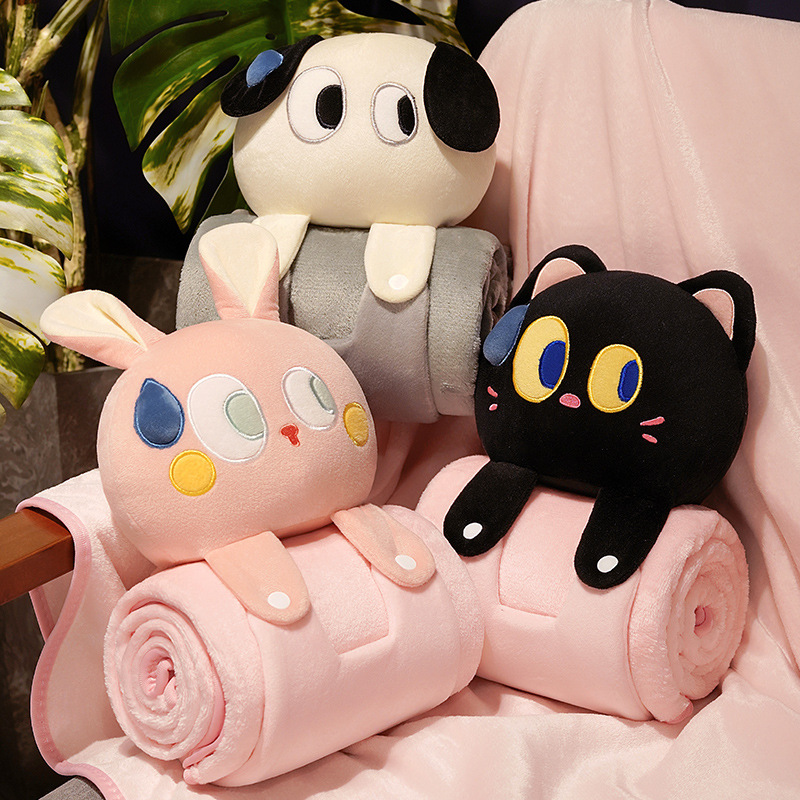 Picture of Blanket Nap Blanket Office Flannel Air Conditioning Blanket Nap Shawl Spring and Summer Cartoon Sofa Cover Blanket Small Blanket