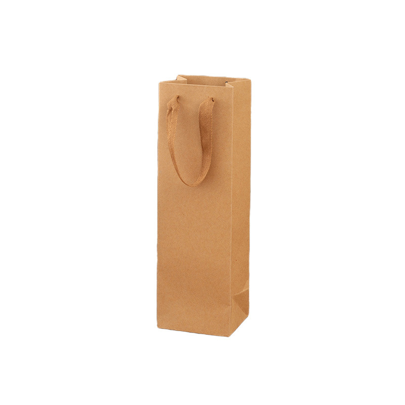 Picture of Black Wine Bag, Fashionable Single and Double Thickened Gift Tote Bag Packaging Bag, Souvenir Wine Bag Wholesale