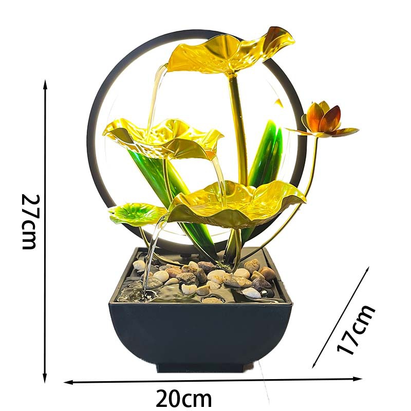 Picture of Water ornaments new products source factory desktop fountain wind pool fish tank decoration iron home decorations gifts
