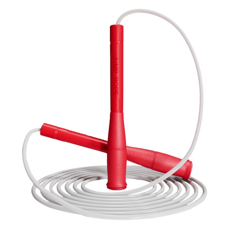 Adult White Rubber Rope Racing Pattern Skipping Rope Primary and Secondary School Kidsren Professional Competition High School Entrance Examination Tpu Cold-Resistant and Wear-Resistant Rubber Rope