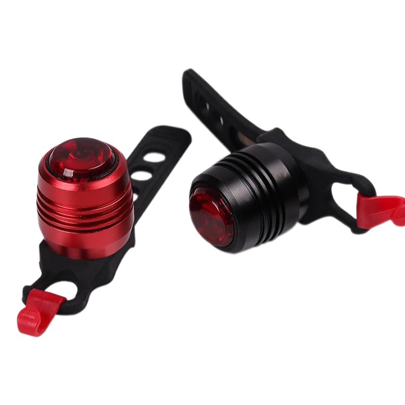 Bicycle light tail light USB charging Mini Ruby headlight aluminum alloy bright led warning light