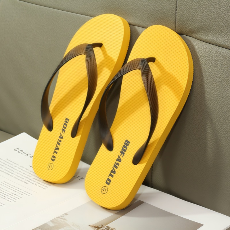 Zhongyue 2025 New Men's Flip-Flops Summer Outer Wear Wear-Resistant Fashionable Personalized Soft-Soled Men's Casual Slippers Wholesale