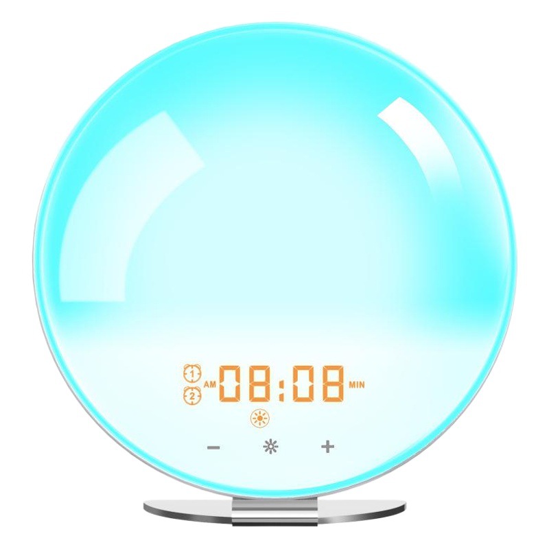 FM radio smart alarm clock simulation sunrise and sunset wake-up sleeping light colorful atmosphere wake-up nursing table lamp