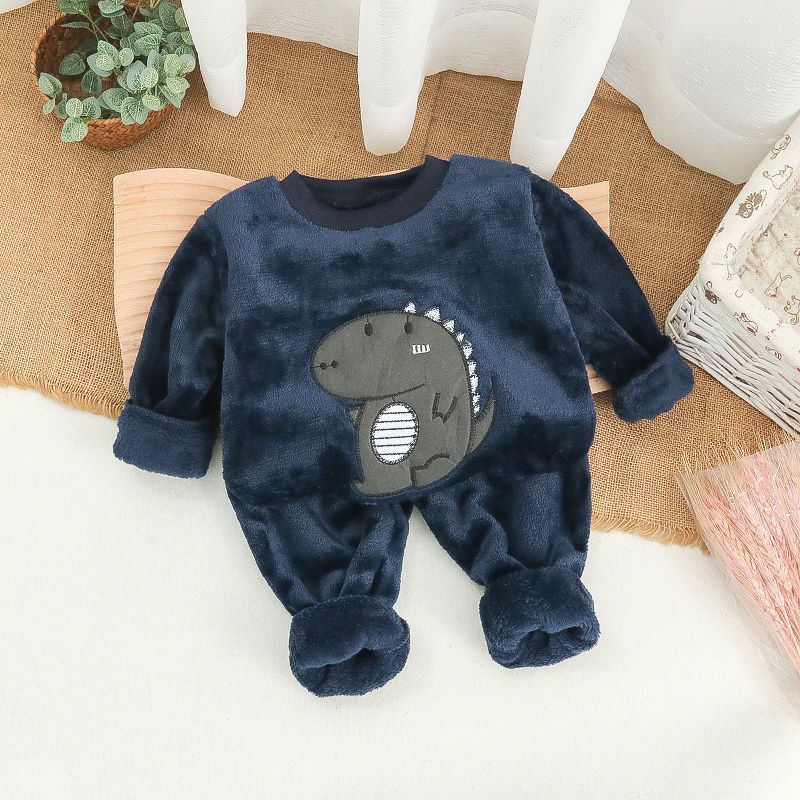 Picture of Baby Winter Pajamas Set 2025 New Baby Kidsren's Clothing Boys and Girls Autumn and Winter Flannel Home Clothes Trendy