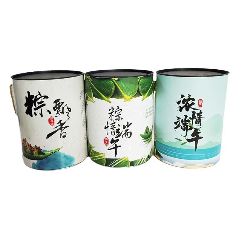 Factory Direct supply zongzi paper tube paper can food snacks meal replacement powder nutrition products round paper tube paper can free sample