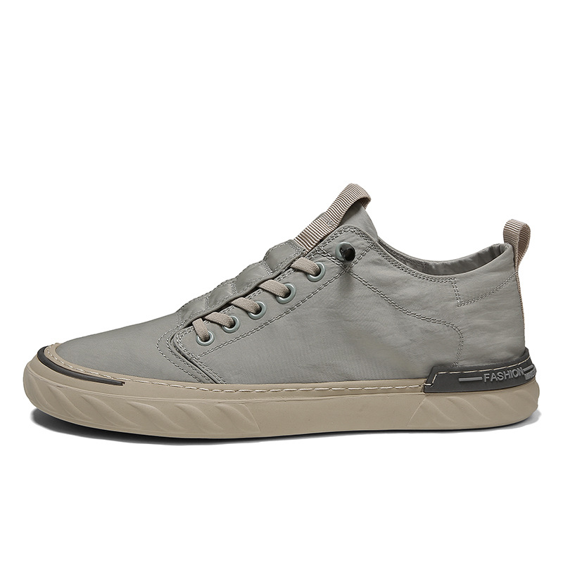 Picture of 2025 Spring New Lace-Up Sneakers Korean Style Student Trendy Shoes Umbrella Cloth Low-Top Sports Shoes Fashion Casual Men's Shoes