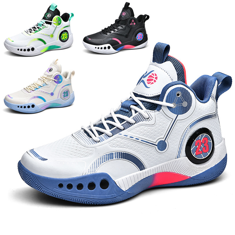 New Basketball shoes male teenagers students practical cement ground shoes non-slip wear-resistant sports casual running shoes