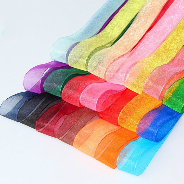 2.5cm Transparent Ribbon Ribbon Decorative Snow Ribbon Ribbon Ribbon Gift Packaging Hair Accessories Ribbon Braided Hat Tie Rope