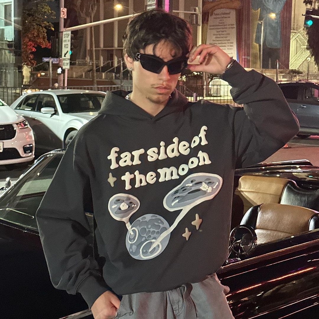 Spot 2023 European and American Amazon Foam Printed Sweatshirt Y2K High Street American Casual Sweatshirt Couple Hooded
