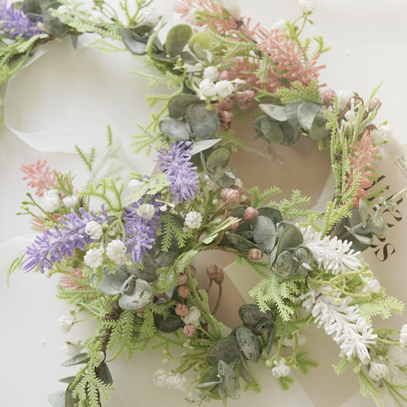 Picture of Art Accord ins Handmade Flower Ring Mori Female Lavender Bridal Headwear Holiday Travel Photography Accessories Photo Studio Photography Props