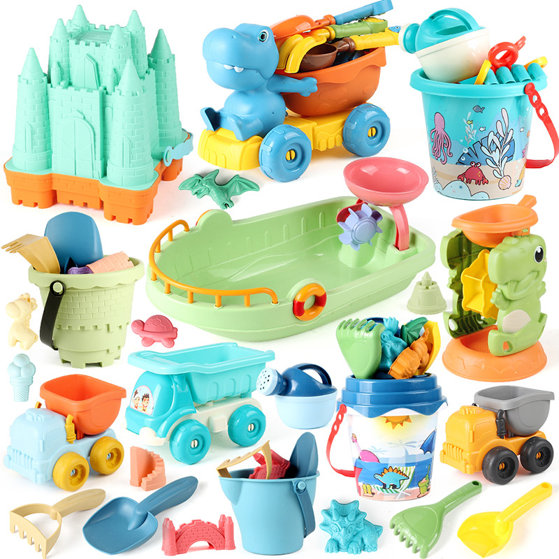 Picture of Children's Summer Beach Toy Sand Digging Shovel Beach Castle Hourglass Beach Toy Full Set Sand Digging Water Toy