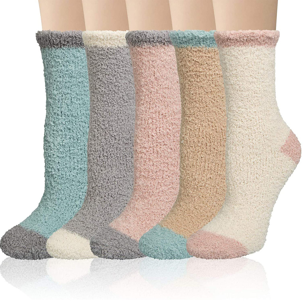 Picture of Coral fleece anti-lint Amazon hot floor socks in autumn and winter thick warm sleep socks KC01