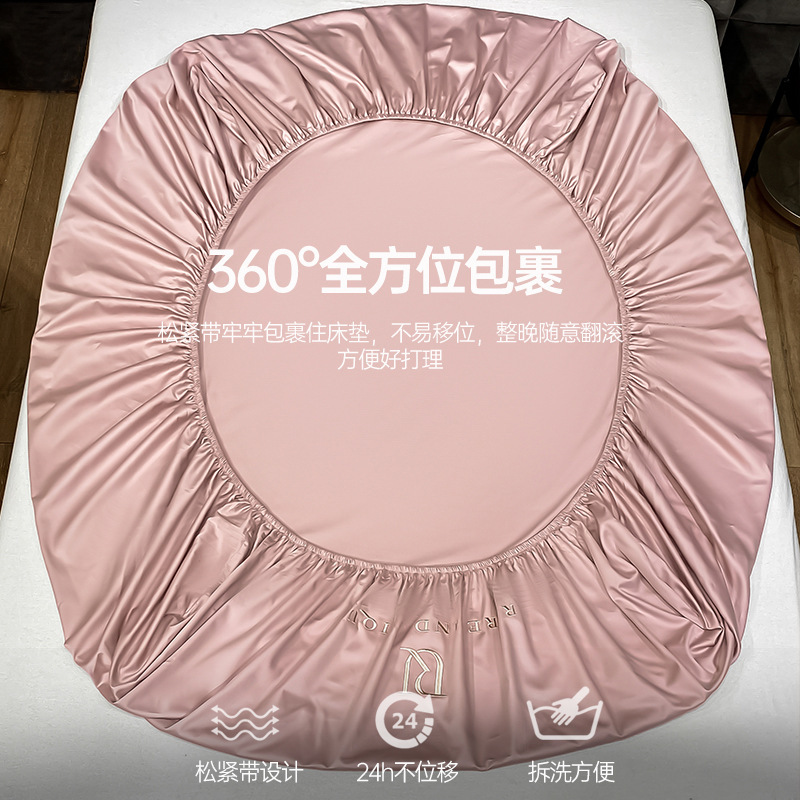 Picture of Class A 120 cotton 100 cotton bed hat single mattress dustproof protective cover all-inclusive bed sheet bedspread summer 4