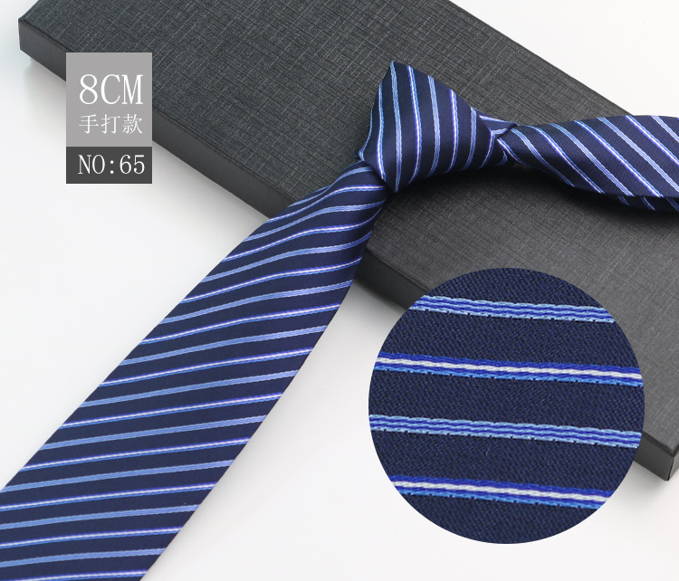 Picture of Men's Tie Business Shirt Stripesd Security Professional Formal Wear Wholesale Plus Logo Manufacturer 8cm Hand-Made