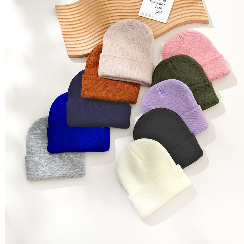 Picture of Autumn and Winter Children's Knitted Hat Gloves Two-Piece Acrylic Children's Wool Cap Children's Knitted Gloves in stock Children's Cap