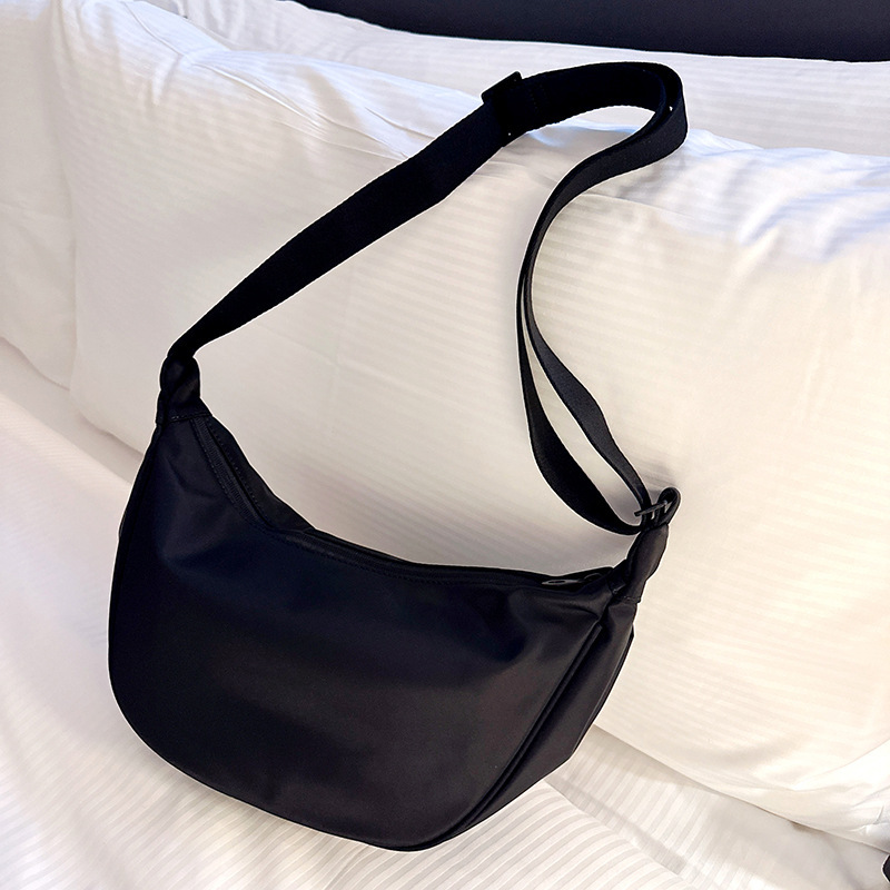 Nylon Dumpling Bag Summer Women's Shoulder Crossbody High-end New Style Casual All-match Crescent Bag Waterproof Oxford Cloth Bag